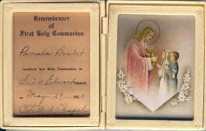 Communion memorabilia-Pam.jpg (107824 bytes)
